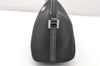 Authentic GUCCI Hand Bag Pouch Purse Canvas Leather 0391103 Black 0857G