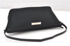 Authentic GUCCI Hand Bag Pouch Purse Canvas Leather 0391103 Black 0857G