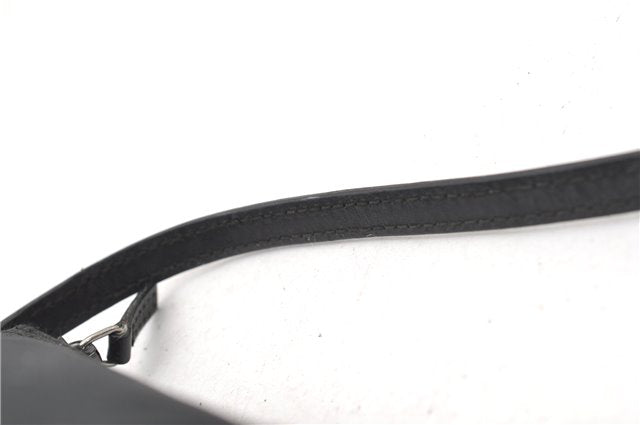 Authentic GUCCI Hand Bag Pouch Purse Canvas Leather 0391103 Black 0857G