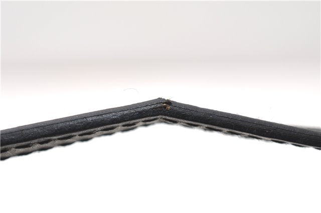 Authentic GUCCI Hand Bag Pouch Purse Canvas Leather 0391103 Black 0857G