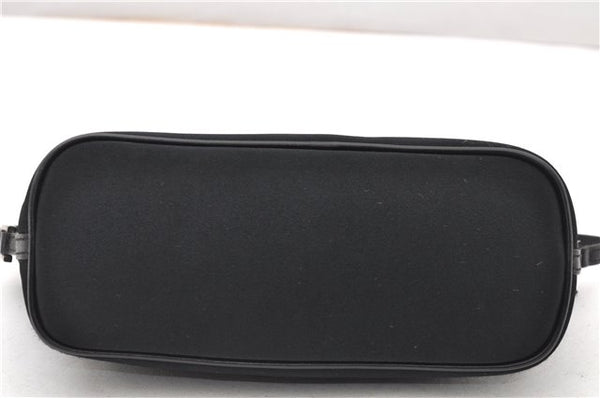 Authentic GUCCI Hand Bag Pouch Purse Canvas Leather 0391103 Black 0857G