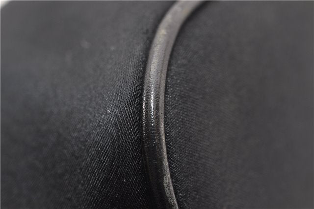 Authentic GUCCI Hand Bag Pouch Purse Canvas Leather 0391103 Black 0857G