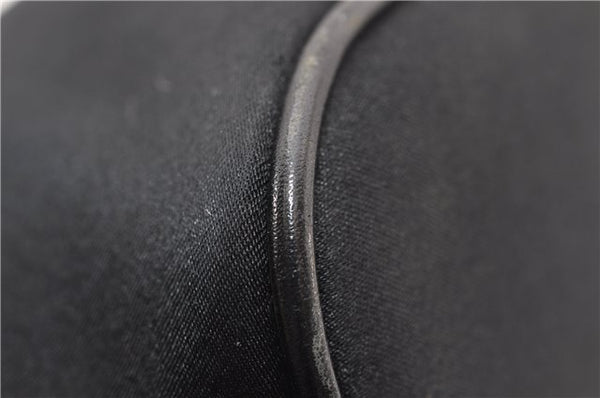 Authentic GUCCI Hand Bag Pouch Purse Canvas Leather 0391103 Black 0857G