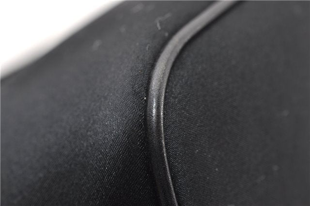 Authentic GUCCI Hand Bag Pouch Purse Canvas Leather 0391103 Black 0857G