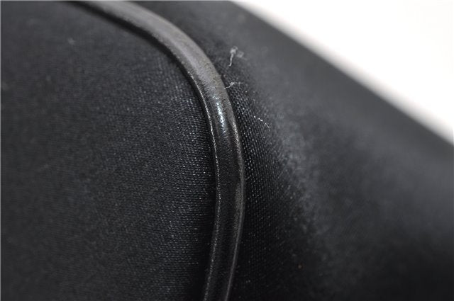 Authentic GUCCI Hand Bag Pouch Purse Canvas Leather 0391103 Black 0857G