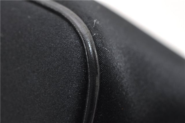 Authentic GUCCI Hand Bag Pouch Purse Canvas Leather 0391103 Black 0857G