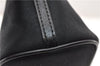 Authentic GUCCI Hand Bag Pouch Purse Canvas Leather 0391103 Black 0857G