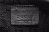 Authentic GUCCI Hand Bag Pouch Purse Canvas Leather 0391103 Black 0857G