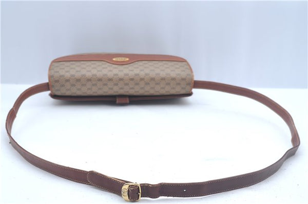 Auth GUCCI Micro GG PVC Leather Shoulder Cross Body Bag Purse Brown Junk 0858G