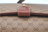 Auth GUCCI Micro GG PVC Leather Shoulder Cross Body Bag Purse Brown Junk 0858G