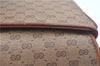 Auth GUCCI Micro GG PVC Leather Shoulder Cross Body Bag Purse Brown Junk 0858G