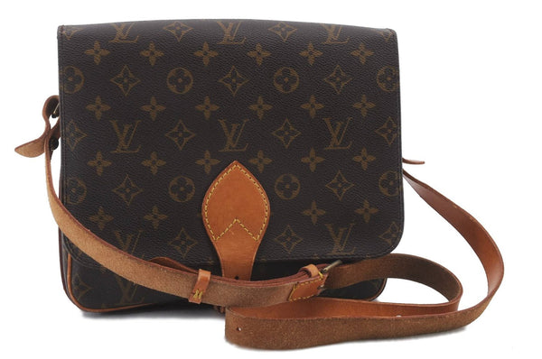 Auth Louis Vuitton Monogram Cartouchiere GM Shoulder Cross Bag M51252 LV 0859D