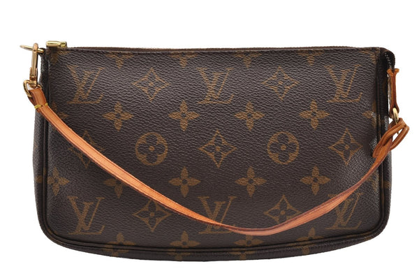 Authentic Louis Vuitton Monogram Pochette Accessoires Pouch M51980 LV 0859I