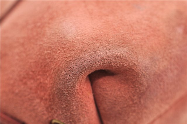 Authentic GUCCI Heart Shoulder Cross Body Bag Suede Leather 95107 Pink 0860G