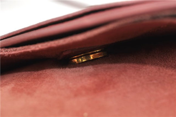 Authentic GUCCI Heart Shoulder Cross Body Bag Suede Leather 95107 Pink 0860G