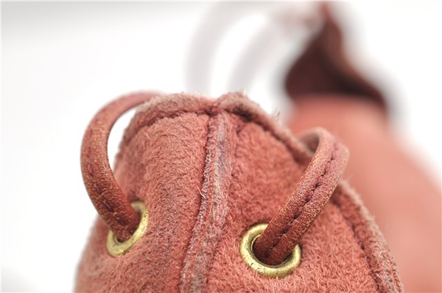 Authentic GUCCI Heart Shoulder Cross Body Bag Suede Leather 95107 Pink 0860G