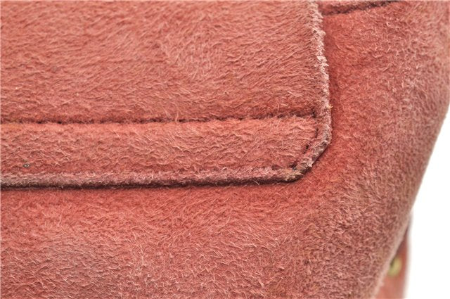 Authentic GUCCI Heart Shoulder Cross Body Bag Suede Leather 95107 Pink 0860G