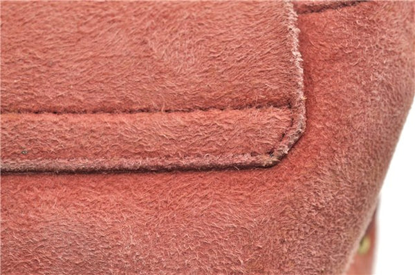 Authentic GUCCI Heart Shoulder Cross Body Bag Suede Leather 95107 Pink 0860G