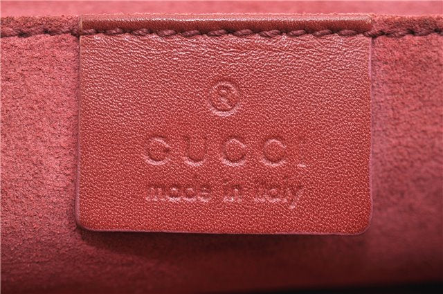 Authentic GUCCI Heart Shoulder Cross Body Bag Suede Leather 95107 Pink 0860G