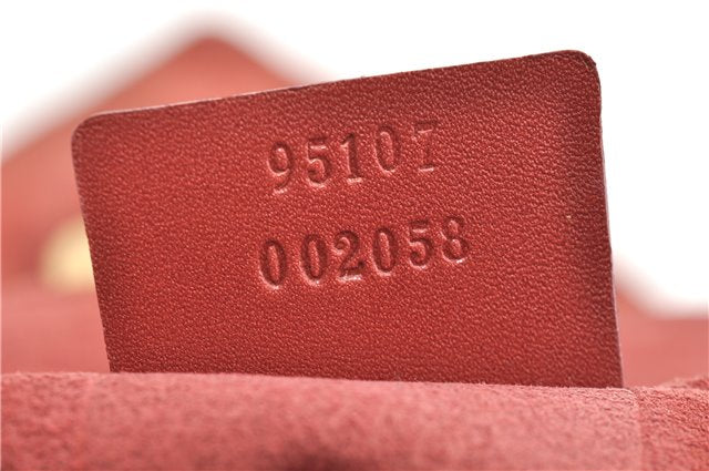 Authentic GUCCI Heart Shoulder Cross Body Bag Suede Leather 95107 Pink 0860G