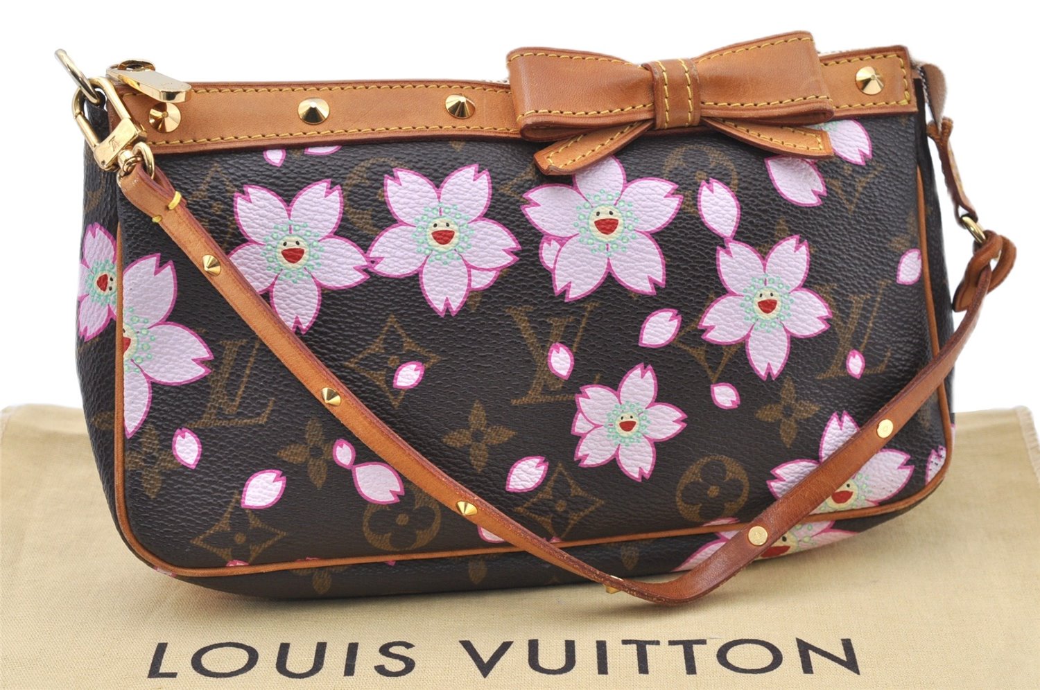 Louis Vuitton Monogram Cherry Blossom Pochette Accessoires Pouch M92006 LV 0861G