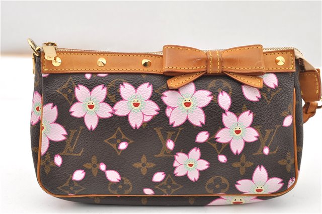 Louis Vuitton Monogram Cherry Blossom Pochette Accessoires Pouch M92006 LV 0861G