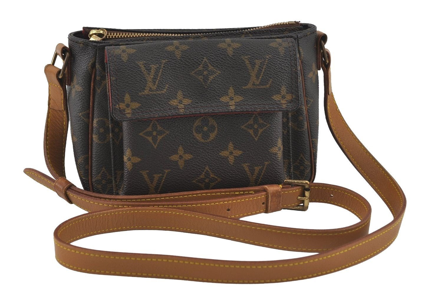 Authentic Louis Vuitton Monogram Viva Cite PM Shoulder Cross Bag M51165 LV 0861I