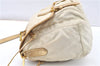 Authentic PRADA Nylon Tessuto Saffiano Leather Shoulder Cross Bag Ivory 0862G