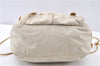 Authentic PRADA Nylon Tessuto Saffiano Leather Shoulder Cross Bag Ivory 0862G