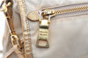 Authentic PRADA Nylon Tessuto Saffiano Leather Shoulder Cross Bag Ivory 0862G