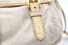 Authentic PRADA Nylon Tessuto Saffiano Leather Shoulder Cross Bag Ivory 0862G
