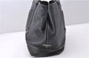 Authentic PRADA Vintage Leather Nappa Shoulder Tote Bag Purse Black 0863F