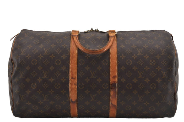 Authentic Louis Vuitton Monogram Keepall 55 Travel Boston Bag M41424 LV 0863I