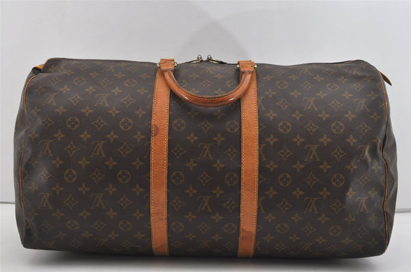 Authentic Louis Vuitton Monogram Keepall 55 Travel Boston Bag M41424 LV 0863I