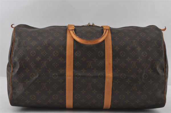 Authentic Louis Vuitton Monogram Keepall 55 Travel Boston Bag M41424 LV 0864I