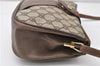 Authentic GUCCI Web Sherry Line Shoulder Cross Bag GG PVC Leather Brown 0866G