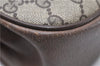Authentic GUCCI Web Sherry Line Shoulder Cross Bag GG PVC Leather Brown 0866G