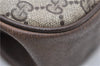 Authentic GUCCI Web Sherry Line Shoulder Cross Bag GG PVC Leather Brown 0866G