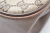 Authentic GUCCI Web Sherry Line Shoulder Cross Bag GG PVC Leather Brown 0866G