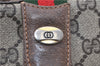 Authentic GUCCI Web Sherry Line Shoulder Cross Bag GG PVC Leather Brown 0866G