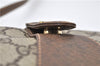 Authentic GUCCI Web Sherry Line Shoulder Cross Bag GG PVC Leather Brown 0866G