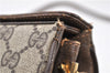Authentic GUCCI Web Sherry Line Shoulder Cross Bag GG PVC Leather Brown 0866G