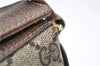 Authentic GUCCI Web Sherry Line Shoulder Cross Bag GG PVC Leather Brown 0866G