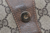 Authentic GUCCI Web Sherry Line Shoulder Cross Bag GG PVC Leather Brown 0866G