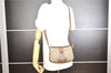 Authentic GUCCI Web Sherry Line Shoulder Cross Bag GG PVC Leather Brown 0866G