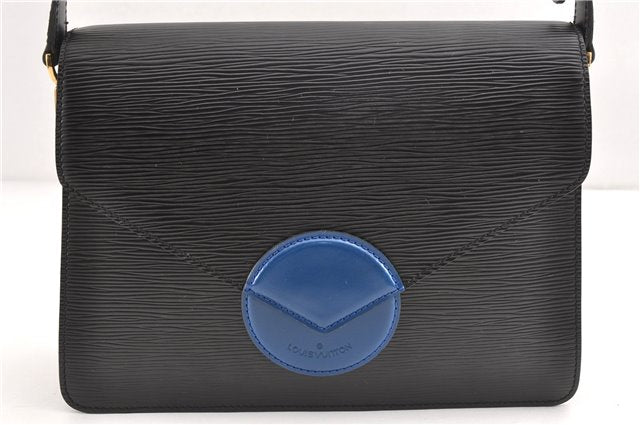 Authentic Louis Vuitton Epi Oche Shoulder Cross Bag Black Blue M52445 LV 0871G