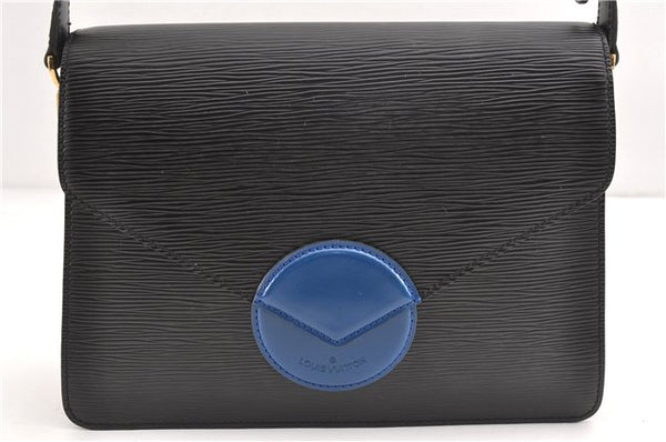 Authentic Louis Vuitton Epi Oche Shoulder Cross Bag Black Blue M52445 LV 0871G