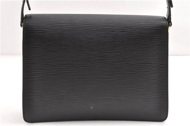 Authentic Louis Vuitton Epi Oche Shoulder Cross Bag Black Blue M52445 LV 0871G