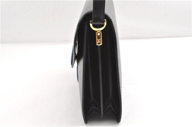 Authentic Louis Vuitton Epi Oche Shoulder Cross Bag Black Blue M52445 LV 0871G