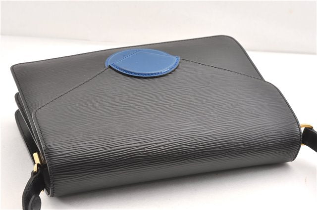 Authentic Louis Vuitton Epi Oche Shoulder Cross Bag Black Blue M52445 LV 0871G